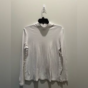 Kim Rogers white mock neck long sleeve shirt